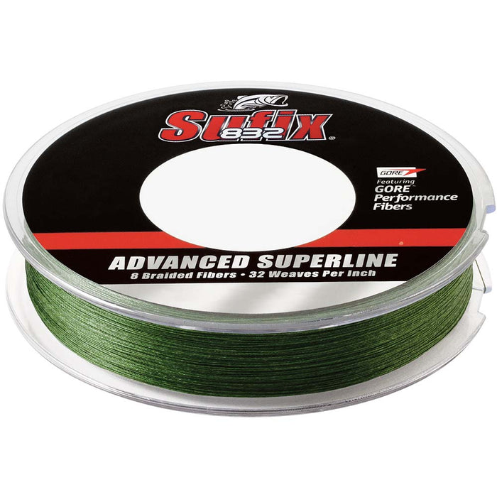 Sufix 832® Advanced Superline® Braid - 8 lb - Verde de baja visibilidad - 150 yardas