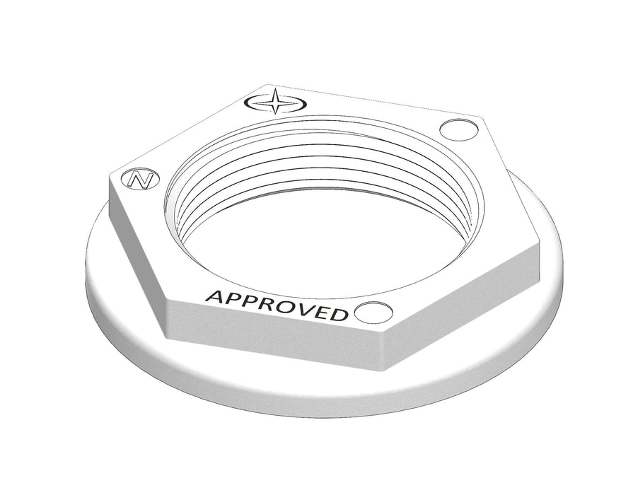 Thru-hull Nut 1.5" (38.1mm) NPS, White