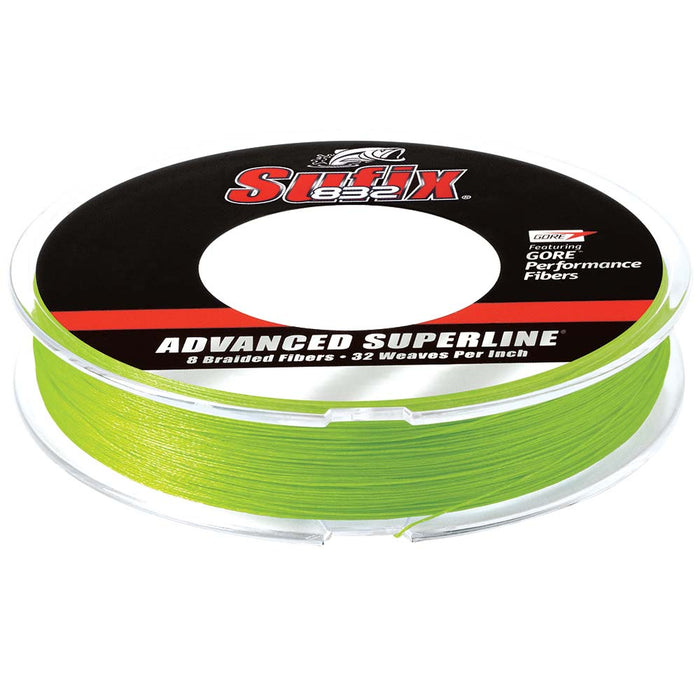 Sufix 832® Advanced Superline® Braid - 10 lb - Verde lima neón - 300 yardas