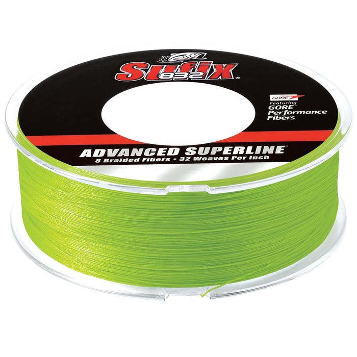 Sufix 832® Advanced Superline® Braid - 10 lb - Verde lima neón - 600 yardas