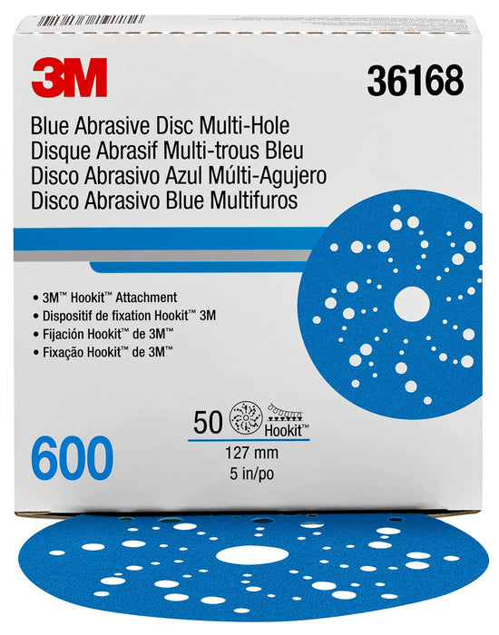 3M 36191 Blue Abrasive Hookit Sheet Roll, 2-3/4" x 13 Yards