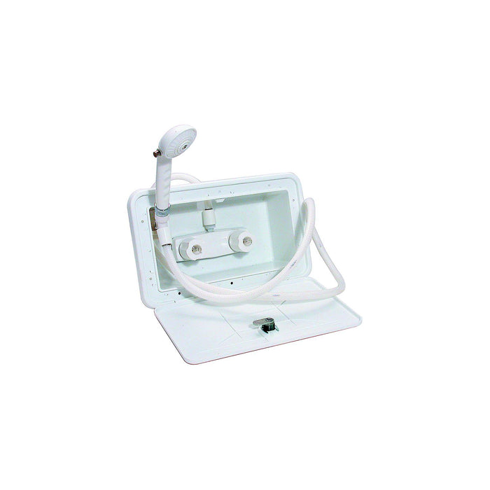 Valterra PF266201 Phoenix RV Camping Exterior Outdoor Shower with Hatch & Hose