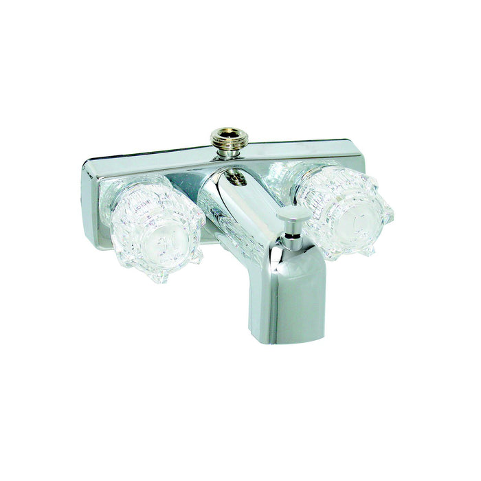 Valterra PF213332 RV Diverter Faucet, Phoenix DuraPro Chrome Finish Two Handle, Clear Acrylic Knobs