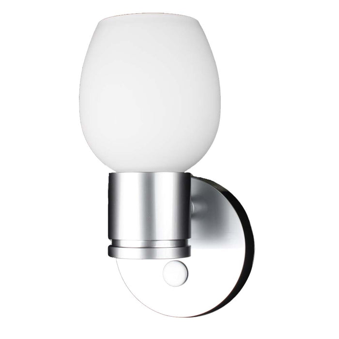 Aplique de pared LED Lunasea - Níquel cepillado - Cristal tulipán