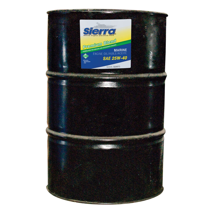 Sierra 94007 Oil-25W40 FCW I/O-I/B, 55 Gal. Drum