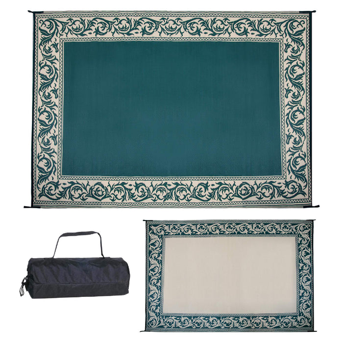 Ming's Mark RD4-GRN Reversible Mat, Classical Green/Beige, 6' x 9'
