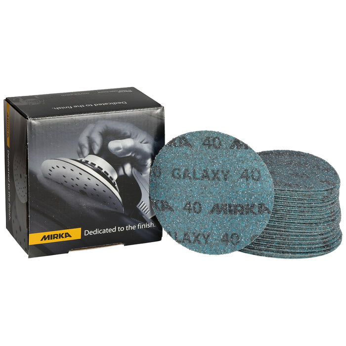 Mirka FY-612-040 Galaxy Grip Discs, 5", Grade 40, 50/pk