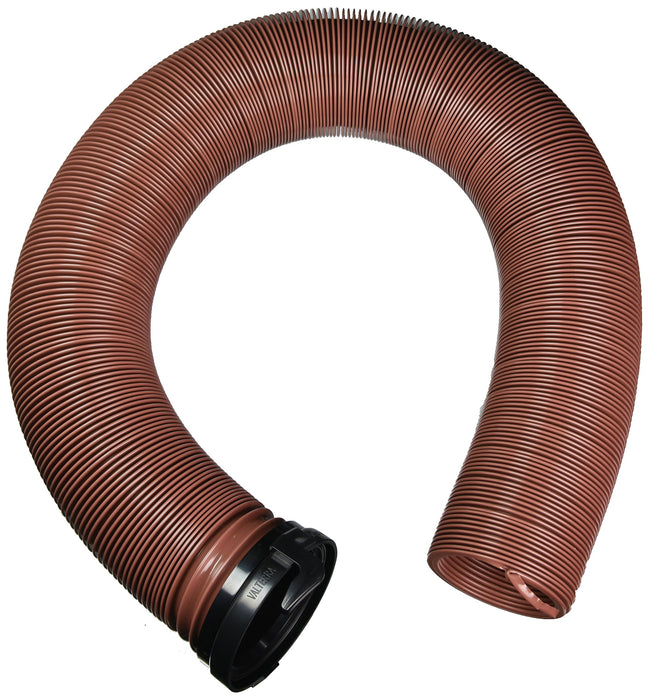 Valterra D04-0086 Bronze 10' E-Z Flush Heavy Duty RV Drain Hose & 3" Straight, Hose Adapter