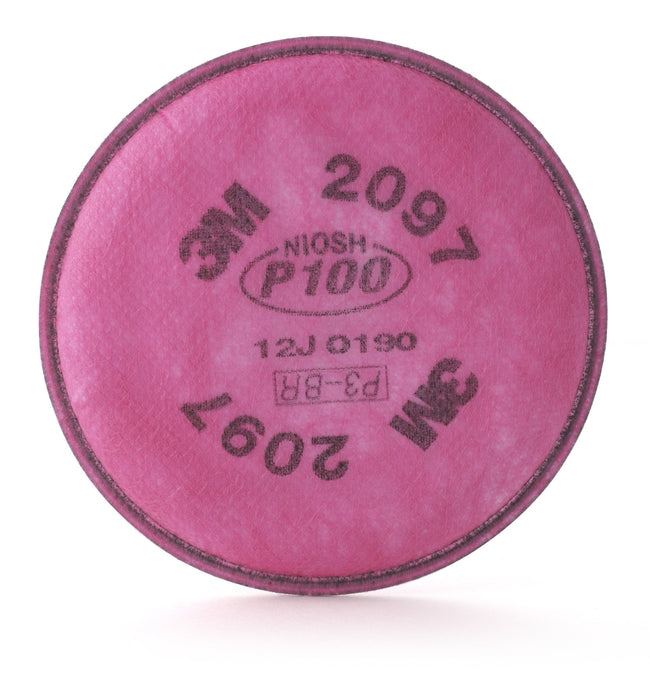 3M 2097P100 Hepa Filter P100 w/Char. 2/Bg