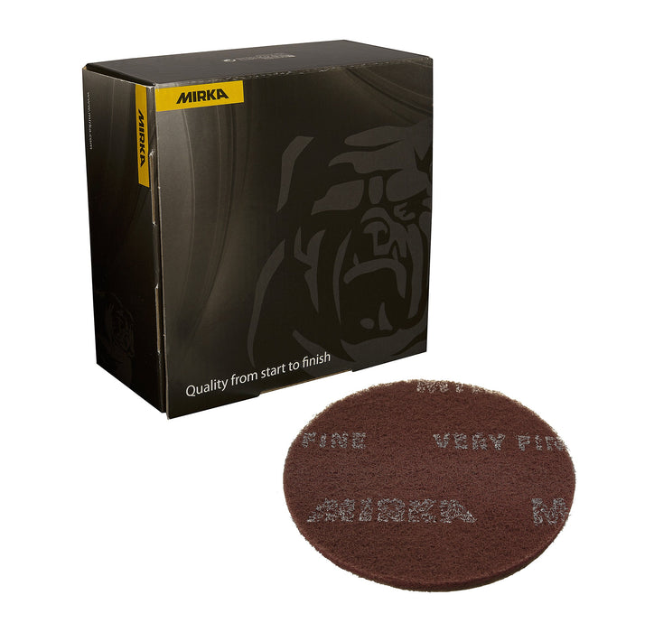 Mirka 18-241-447 Mirlon Non Woven Scuff Disc, 6", Very Fine, 10/box, 6 boxes/case