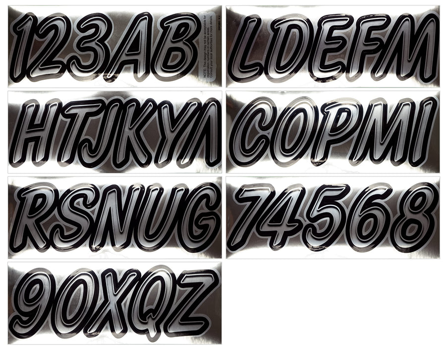 Hardline CHBKG400 Series 400 Registration Kit, Cursive, Smooth Font, Color Gradation, 4 Sets of 3" A-Z, 0-9