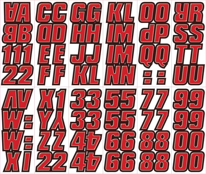 Hardline Products REBLK500 2" Factory Matched Snowmobile Registration Kits, Red/Black