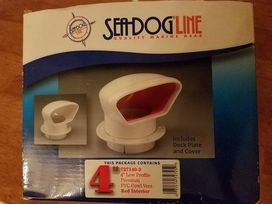 Sea Dog 727140-3 SeaDog PVC Low Profile Cowl Vent & Snap On Deck Plate