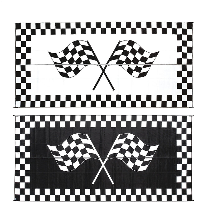 Sim Rig Large Racing Flag Mat Ming's Mark RF-8201 Reversible Black & White Racing Flag Mat — Freeport ...
