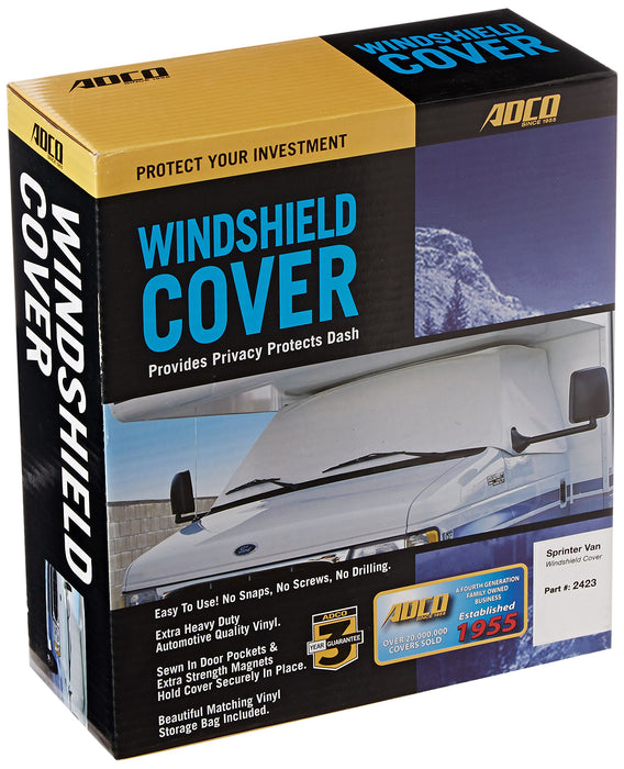 ADCO 2423 Class C Windshield Cover For RV, White