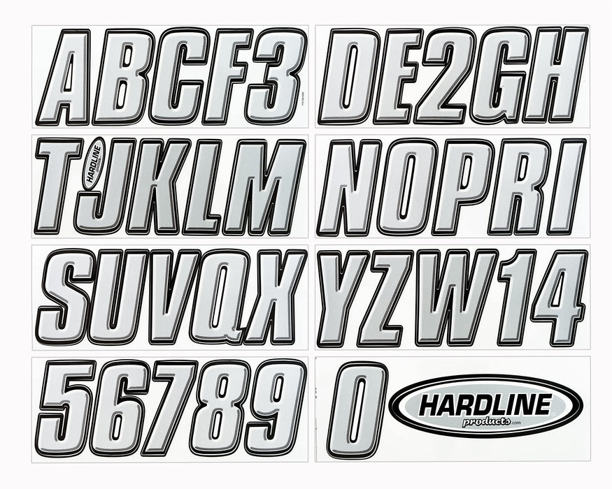 Hardline BRBKG400 Series 400 Registration Kit, Cursive, Smooth Font, Color Gradation, 4 Sets of 3" A-Z, 0-9