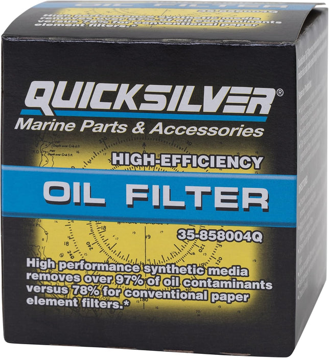 Quicksilver 858004Q High Performance Oil Filter for MerCruiser Sterndrive and Inboards Engines