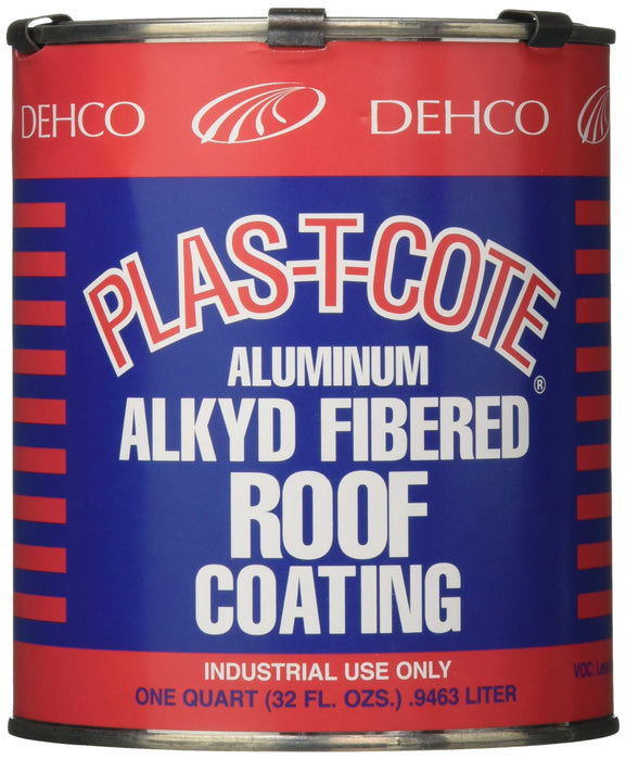 Hengs 43032 Alkyd Fibered Roof Coating, Aluminum, Qt., 12/case