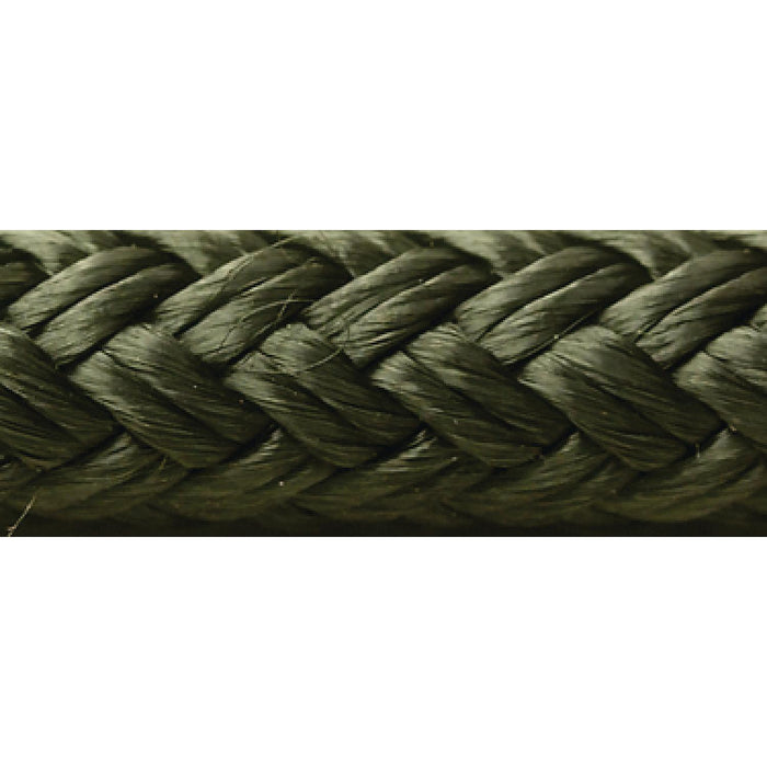 Seachoice Double-Braid Nylon Dock Line w/ Eye Splice, Pre-Shrunk, Heat Stabilized, 5/8 In. X 25 Ft., Black