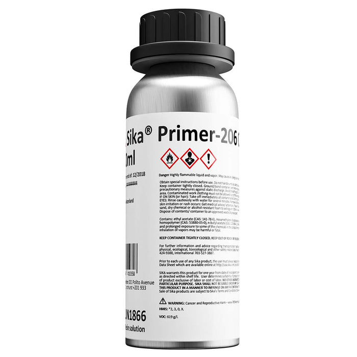 Sika 91572 Primer-206 G+P Black 250ml Bottle