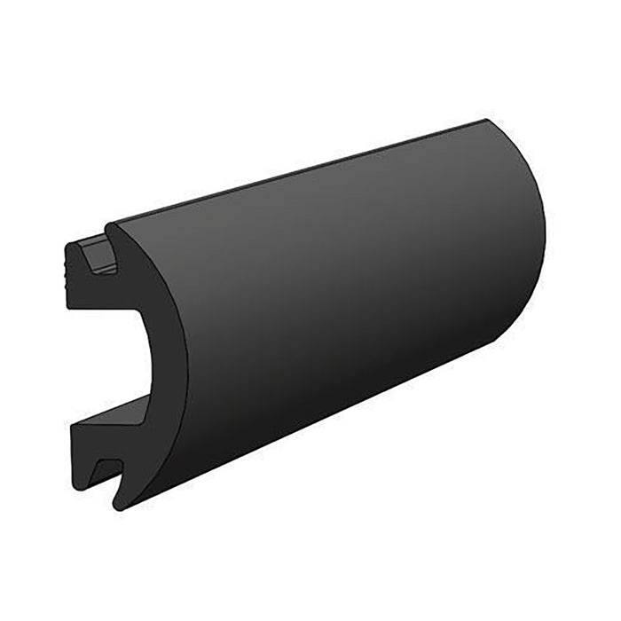 Taco 70' Inserto de riel flexible negro para frotar 1-3/16" X 1/2"