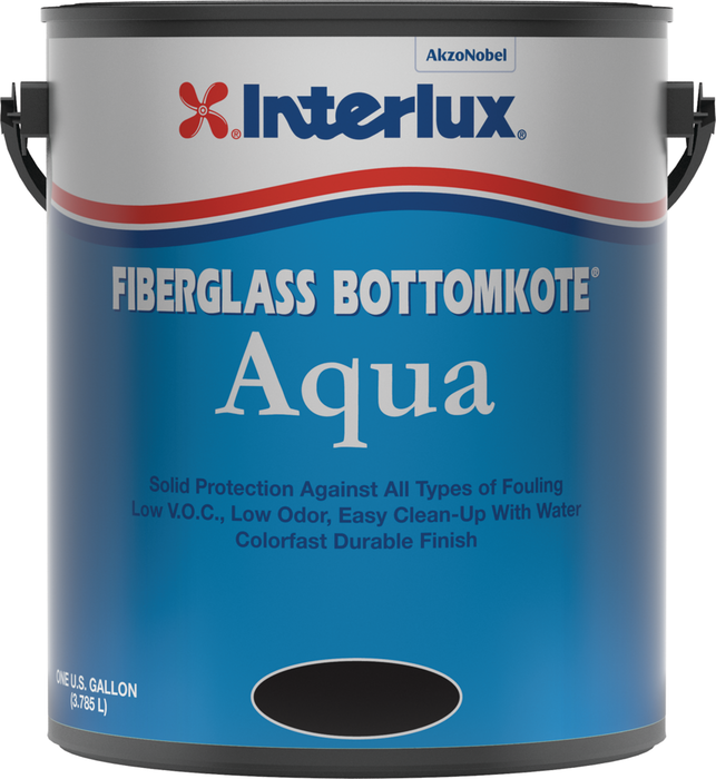 International Paint YBA579/3 Fiberglass Bottomkote Aqua, Black 3-Gal.
