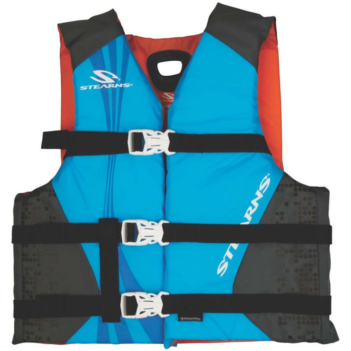 Stearns 2000036885 Antimicrobial Nylon Vest Life Jacket 30-50lbs Blue