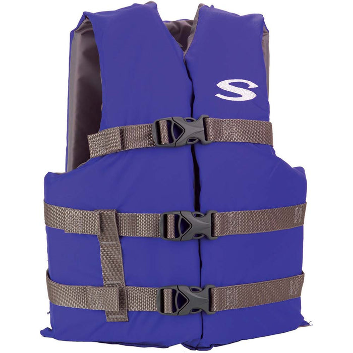 Stearns 2159360 Youth Classic Vest Life Jacket 50-90lbs Blue/Grey