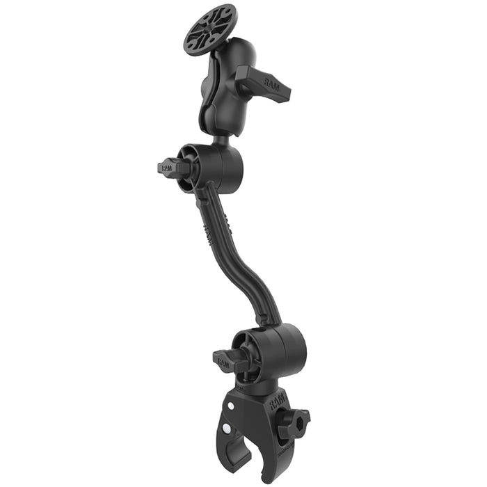 Soporte RAM® Tough-Claw™ con brazo de extensión de trinquete y soporte de bola doble