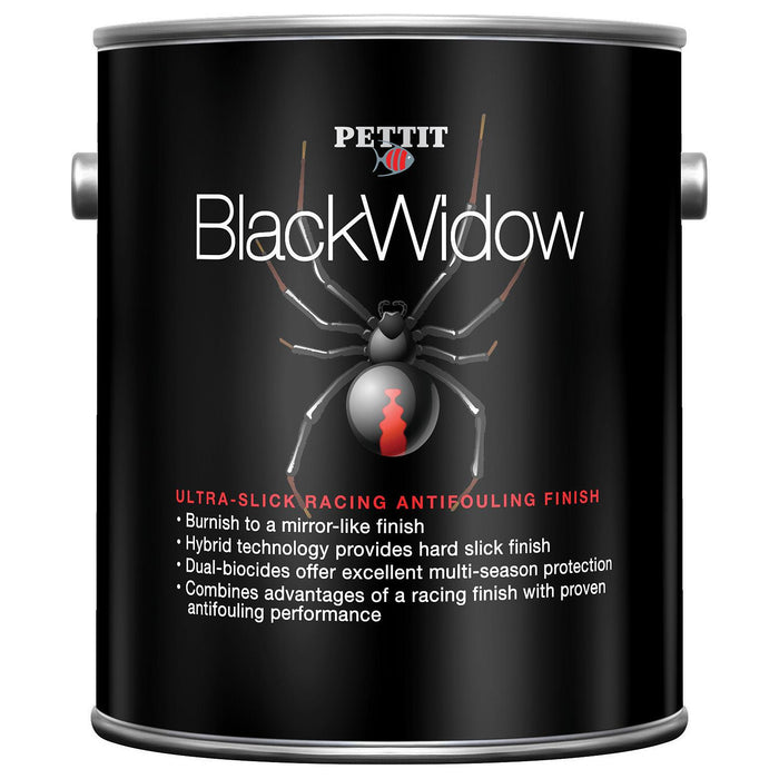 Pettit 1186906 Black Widow Racing Finish, Black Gal., 2/case