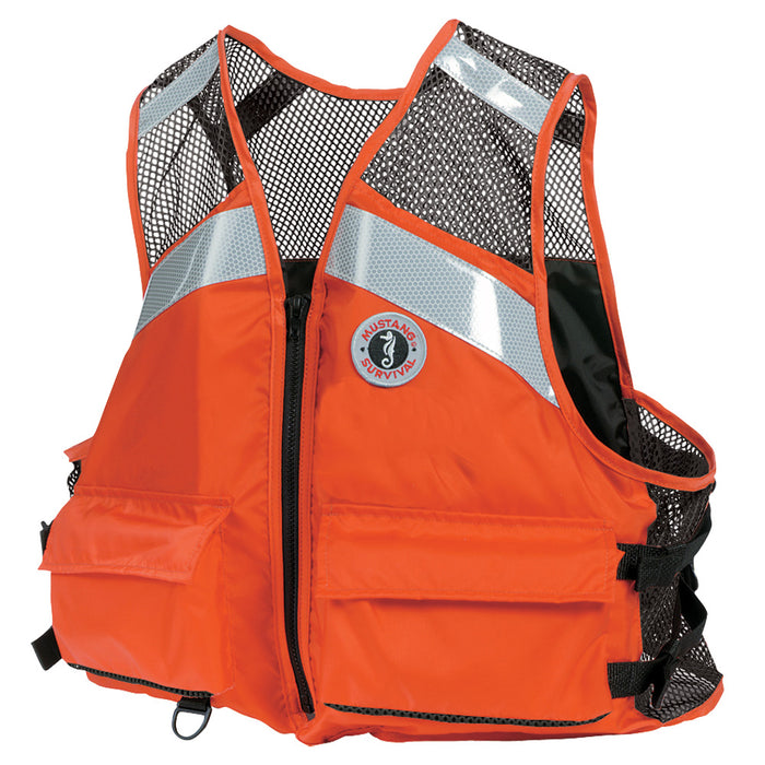 Chaleco de malla industrial Mustang - Naranja - 4XL/5XL