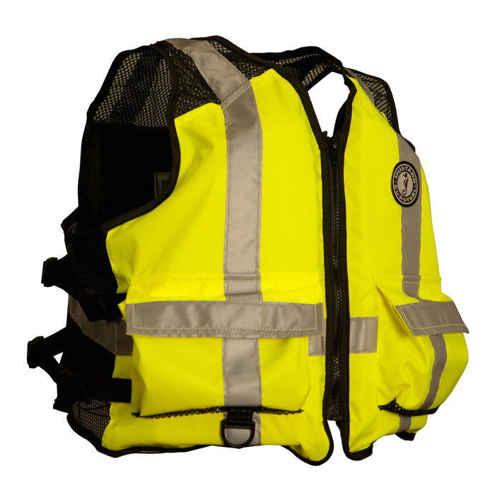 Mustang MV1254T3-239-XXL/XXXL Industrial Mesh Vest, Fluorescent Yellow-Green/Black, High Visibility, XXL/3XL