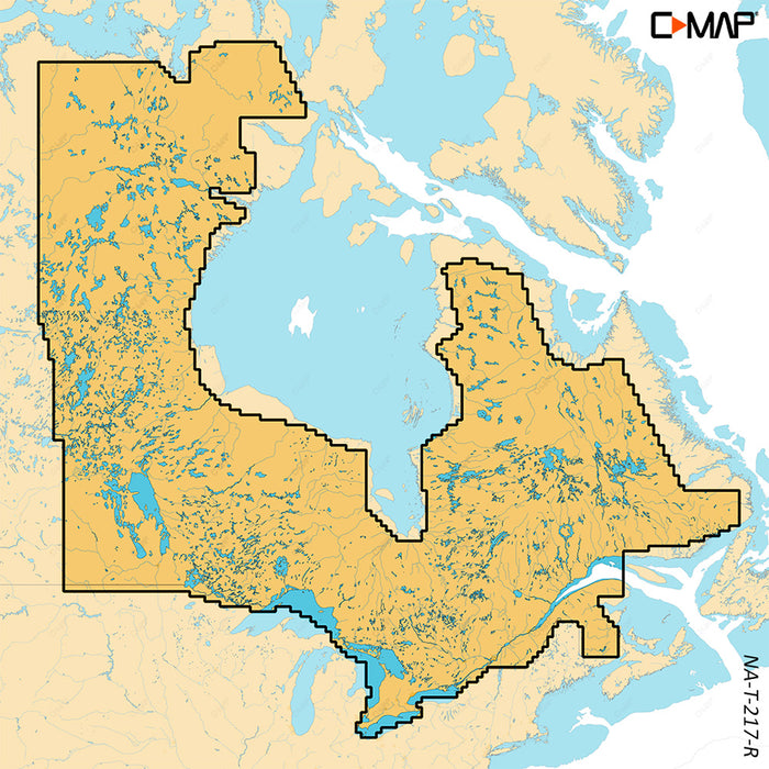 C-MAP REVEAL™ X: información sobre los lagos de Canadá en el este, en alta definición