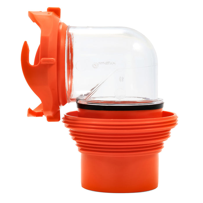 Codo RhinoFLEX de Camco y adaptador 4 en 1 con conexión de bayoneta giratoria