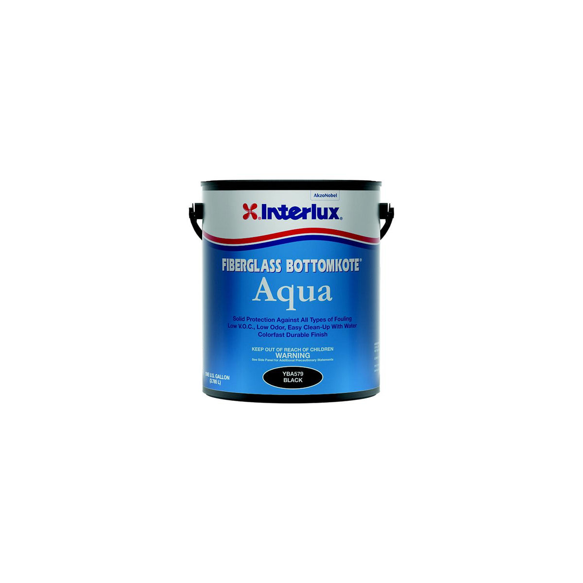International Paint YBA579/3 Fiberglass Bottomkote Aqua, Black 3-Gal ...