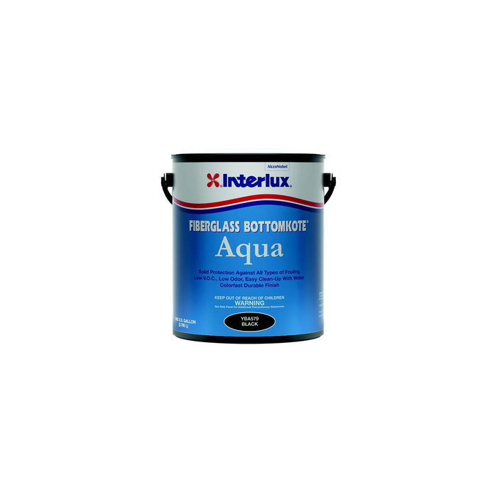 International Paint YBA579/3 Fiberglass Bottomkote Aqua, Black 3-Gal.