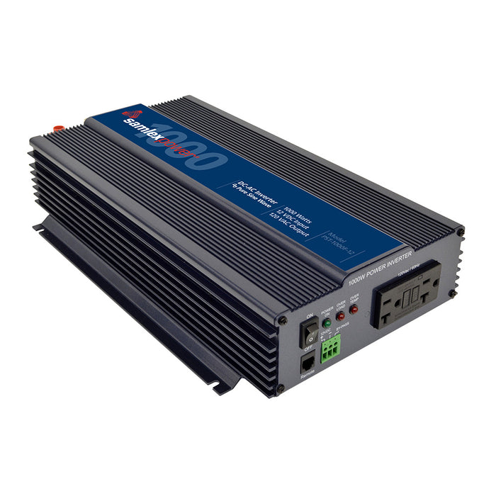 Inversor de onda sinusoidal pura Samlex PST-1000F-12 de 1000 W: entrada de 12 V, salida de 120 V CA
