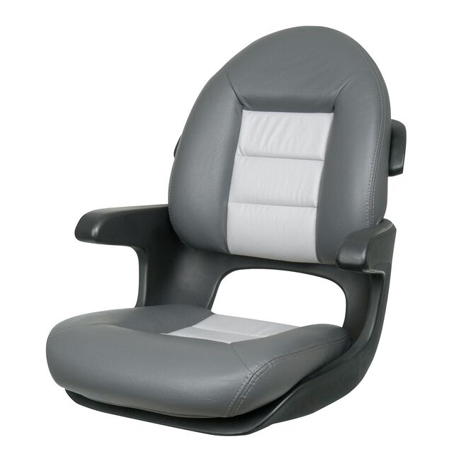 Tempress 57017 Elite Helm High Back Seat, Black Shell, Charcoal/Grey Cushions