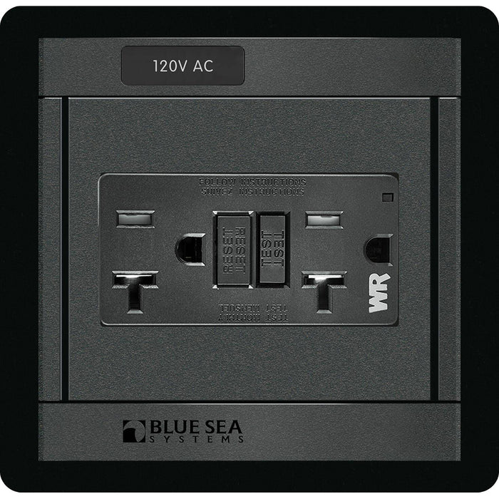 Blue Sea 1499 - Panel 360 - Salida doble GFCI de 120 V CA