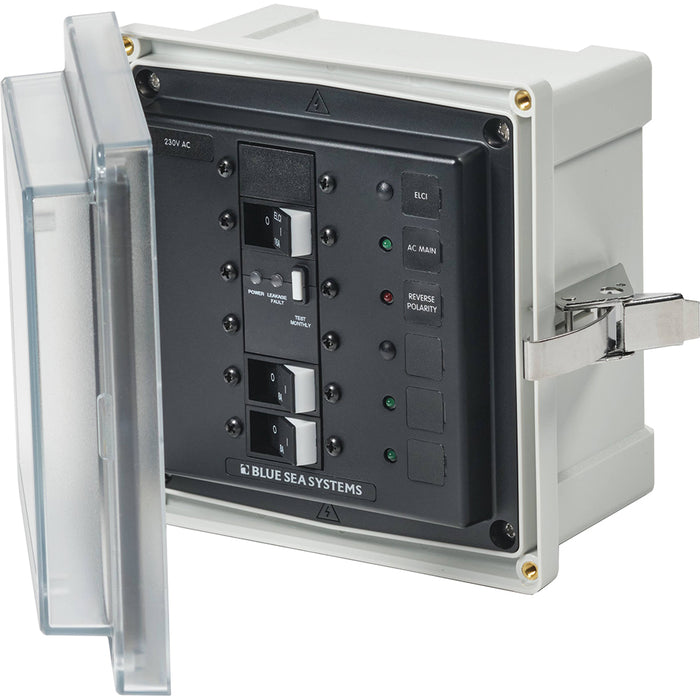 Blue Sea 3122 - SMS Panel Enclosure with ELCI (16A) & 2 Branch (8A) - 230V AC