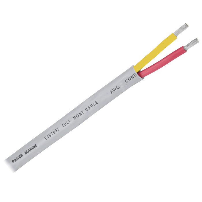Pacer Group WR12/2RYW-500 Pacer 12/2 AWG Round Safety Duplex Cable Red/Yellow, 500'