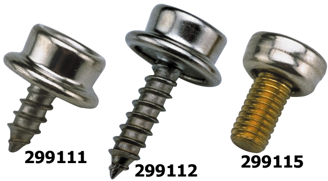 Sea Dog 299111-1 Sea-Dog Screw Snap Stud (#8 Screw), Nickel Plated Brass, 6 sets