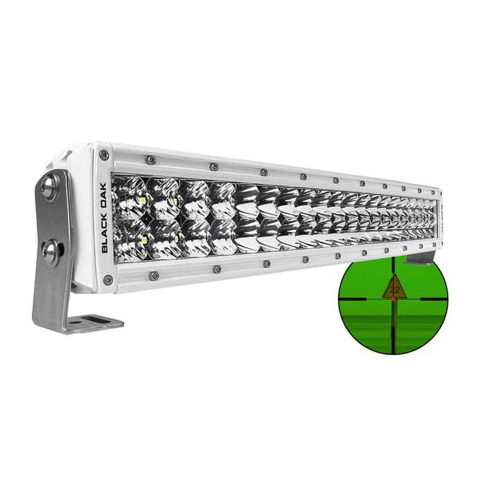 Barra de luz infrarroja combinada de doble fila Black Oak Pro Series de 20" y 850 nm, color blanco