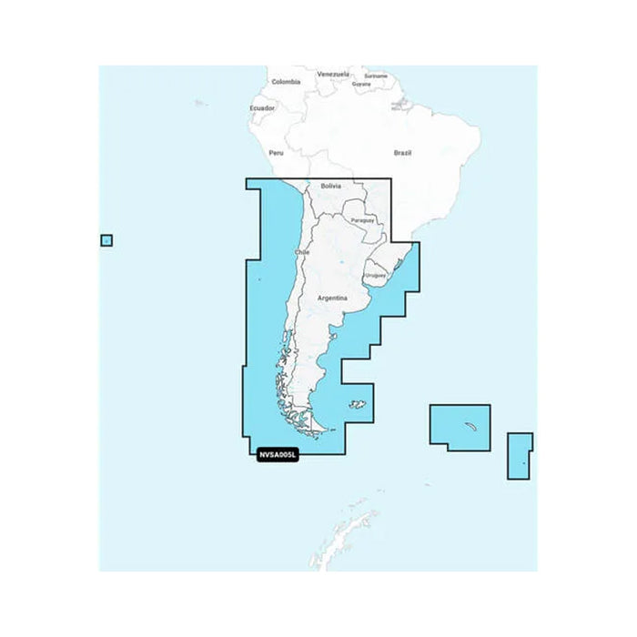 Garmin Navionics Vision+™ NVSA005L - Chile, Argentina e Isla de Pascua - Cartas náuticas