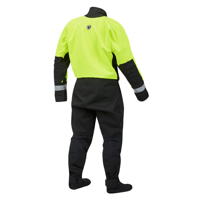 Mustang Survival MSD57602-251-XXL Mustang Water Rescue Dry Suit Fluorescent, Yellow Green-Black XXL