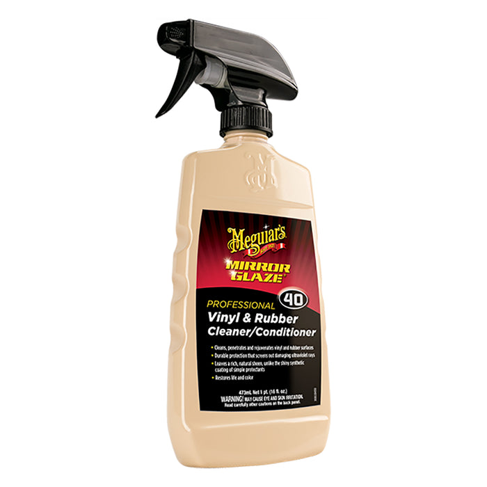 Limpiador y acondicionador de vinilo y goma Meguiar's M40 Mirror Glaze - 16 oz