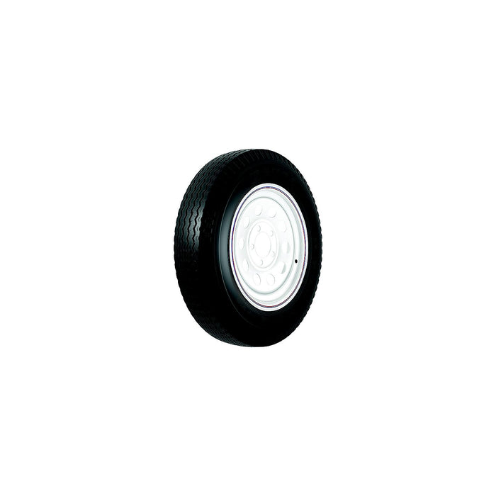 Loadstar Tires 30674 Bias Tire & Wheel (Rim) Asm K353 480-12 5 Hole 6 Ply, White w/ Stripe, Modular