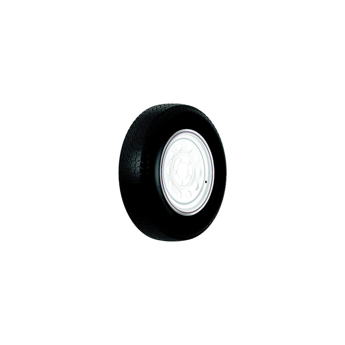 Loadstar Tires 3S645 Tire & Wheel (Rim) Asm K550, ST205/75D15 5 Hole C Ply, White w/ Stripe, Modular