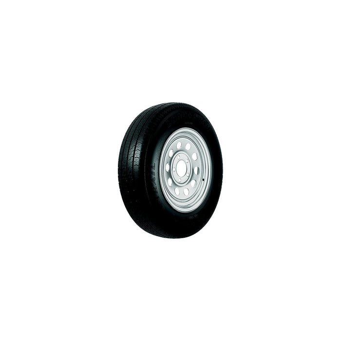 Loadstar Tires 31201 Bias Tire & Wheel (Rim) Asm KR25 ST145/R-12 5-Hole 8 Ply, Silver, Modular