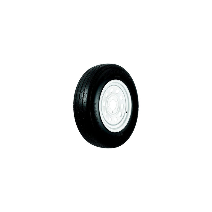 Loadstar Tires 31212 Bias Tire & Wheel (Rim) Asm KR25 ST145/R-12 5-Hole 8 Ply, White, Modular